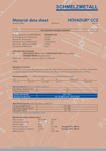 Material data sheet: HOVADUR® CCZ Hot formed bars and plates thumbnail