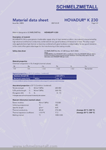 Material data sheet: HOVADUR® K230 thumbnail