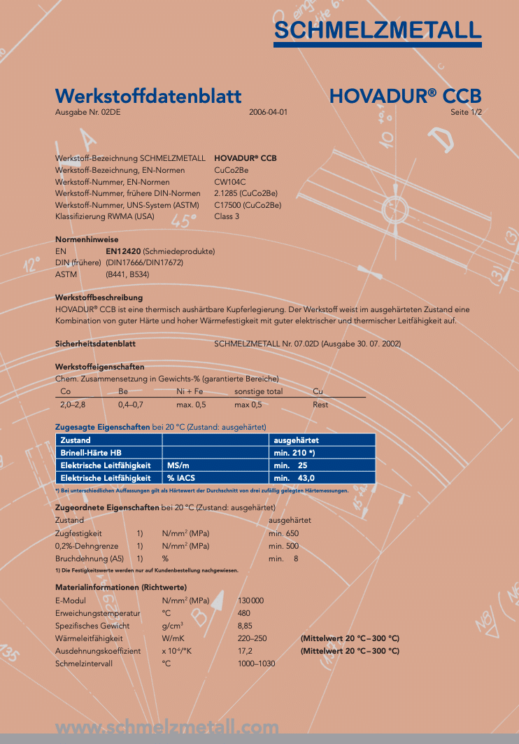 Werkstoffdatenblatt: HOVADUR® CCB  thumbnail