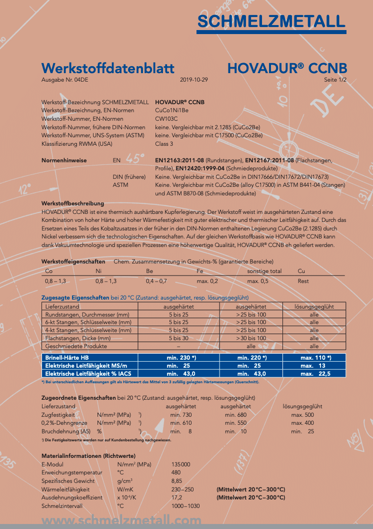 Werkstoffdatenblatt: HOVADUR® CCNB thumbnail