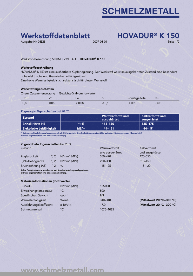 Werkstoffdatenblatt: HOVADUR® K150 thumbnail