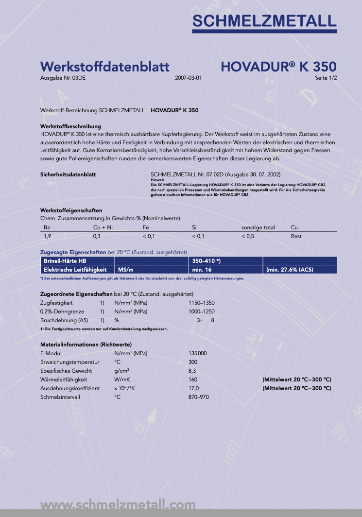 Werkstoffdatenblatt: HOVADUR® K350 thumbnail
