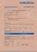 Werkstoffdatenblatt  HOVADUR® CCZ warmverformt thumbnail