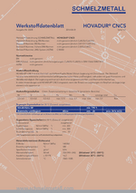 Werkstoffdatenblatt  HOVADUR® CNCS thumbnail
